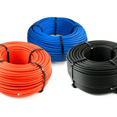 Solarkabel 4mm² 100m Rolle Ring Solarleitung rot, schwarz oder blau Rot (1/5)