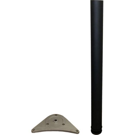 4PZ PIEDE ACCIAIO X TAVOLI DIAMETRO 60 CM.71 NERO