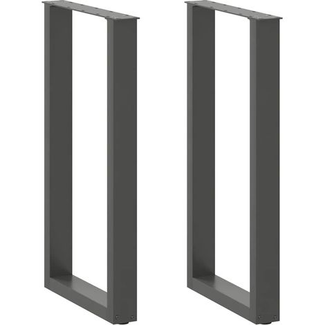 Patas para mesa de bar en forma de U (2 unidades), antracita, 40 x (90-91) cm, acero vidaXL (1/5)
