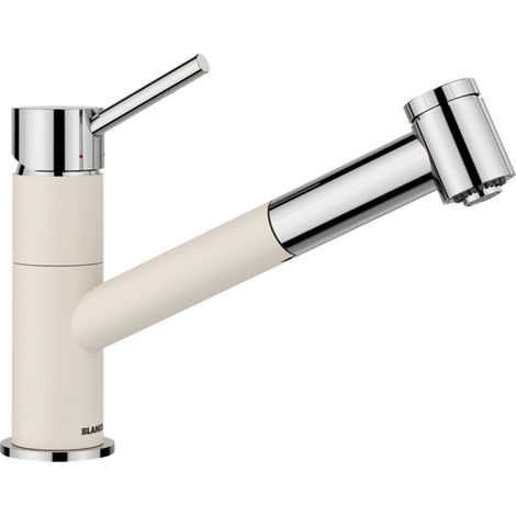 BLANCO Küchenarmatur KANO-S VARIO Hochdruck Softweiß/Chrom ARMATUR (1/2)