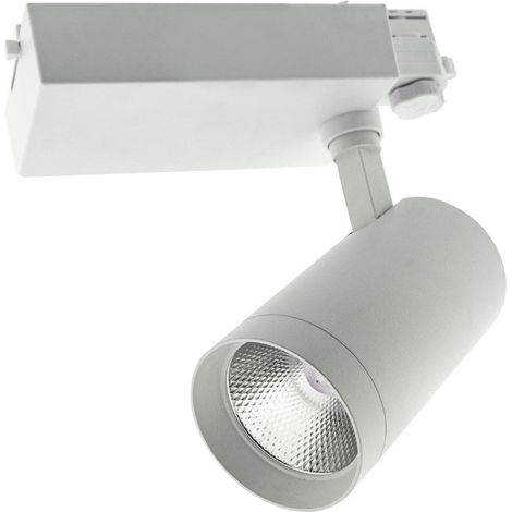 Foco LED COB regulable “Simox” para carril trifásico (20W 3CCT 1900lm) IP20 fabricado en aluminio color blanco (1/4)