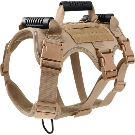 Filiyano-Harnais pour chien, gilet tactique, harnais militaire en nylon résistant pour l'entraînement et les activités de plein air. (1/4)