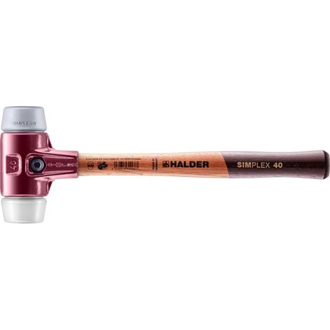 HALDER SIMPLEX Schonhammer Ø 40 mm TPE-mid grau / Superplastik mit Tempergussgehäuse (1/5)