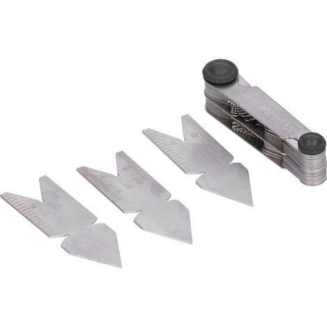 4 Pièces Jauge de Filetage en Acier Inoxydable 55° 60° 52 Lames pour Tour à Métaux (1/5)