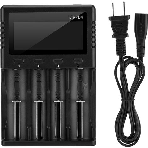 Chargeur intelligent Liitokala Lii PD4 pour batteries LCD 4 emplacements, prise US 110-240V (1/5)
