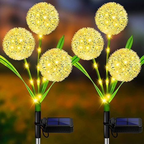 Lampes solaires de jardin à LED avec 2 modes, lampes solaires de jardin colorées et imperméables pour patio, cour, pelouse, allée, mariage et paysage (1/5)