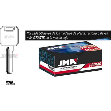 Promotion JMA 50 clés + 5 clés de sécurité en laiton gratuites modèle ucem-8d