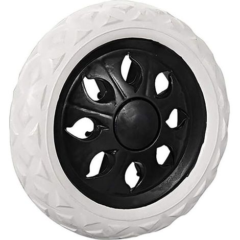 Roues de rechange pour chariot de courses, extérieur en mousse gaufrée blanche pour chariot, chariot à main, chariot à bagages et vélo (noir) (1/3)