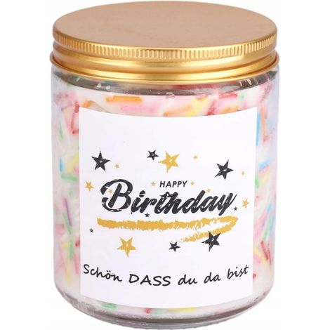Duftkerze aus Sojawachs, 275 g, im Glas, Lavendel, deutsche Beschriftung (1/2)