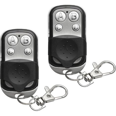 Telecomando universale per cancello, 2 pezzi – telecomando universale per porta da garage 433,92 MHz – segnale acustico per cancello scorrevole – adatto per porta da garage e auto – compatibile con ro (1/5)