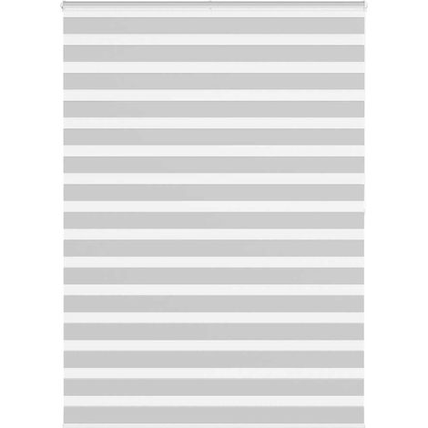 Doppelrollo Hellgrau 155x200 cm Stoffbreite 150,9 cm Polyester