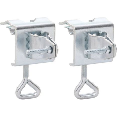 "SALE 2025"Pinces à parasol pour balcon - Lot de 2 - 32 mm acier chill984805 (1/5)