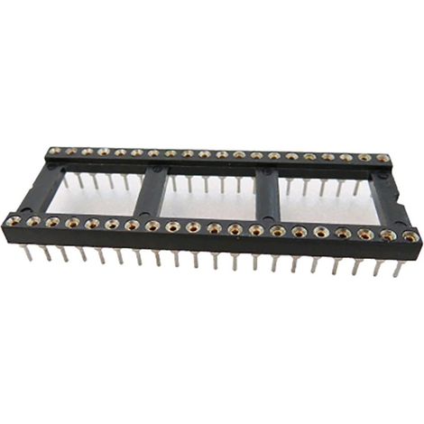 Support DIL RS PRO 40 voies, Traversant, broches Tulipe, Entraxe de 2.54mm, largeur de rangée 15.24mm