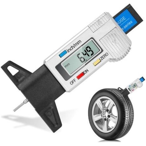 Jauge de profondeur de pneu numérique, jauge de profondeur de pneu, jauge de profondeur de pneu numérique avec écran LCD (1/5)