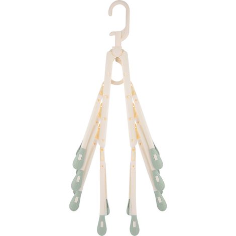 Cintre pliable multifonction - Séchoir à vêtements 8 places en PP durable, gain de place idéal pour dressing et séchage intérieur (1/5)