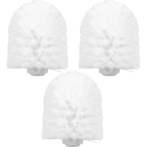 Lot de 3 têtes de brosse de rechange pour brosse de toilette, accessoire de salle de bain-9.50X8.00X8.00CM-White (1/3)