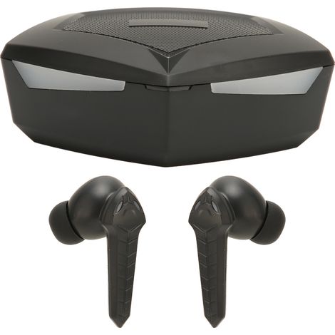 Écouteurs Bluetooth gaming stéréo à faible latence et double mode sans fil avec micro intégré pour téléphone et ordinateur portable (noir) (1/5)