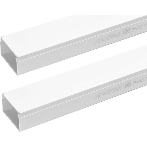 Canalina rigida passacavi 40x25mm 2 metri adesiva e avvitabile bianca Aigostar