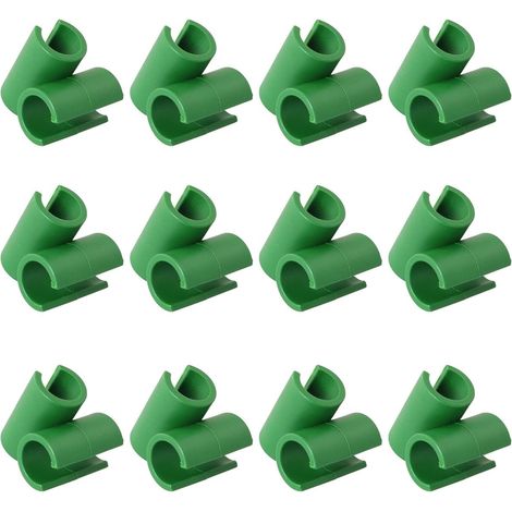 50 Stück Gartenkreuzclips, Kunststoff-Pflanzenstützbefestigungsverbinder, geeignet für 16-mm-Gartenpfostenbefestigungsclips, Pflanzenstümpfe (1/5)
