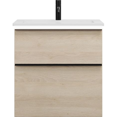 burgbad Eqio lavabo en fonte minérale avec meuble sous-lavabo et (1/2)