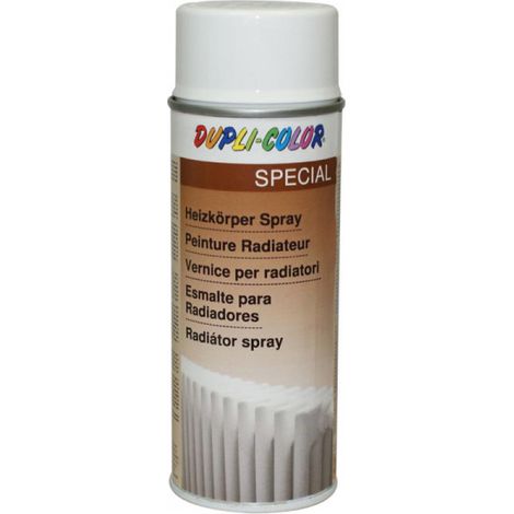 Bombe de peinture pour radiateur - Blanc satiné - Résistant chaleur - 400ml - Dupli-color