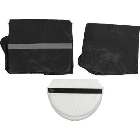 Ensemble Imperméable 2 Pièces Veste et Pantalon Réfléchissant pour Hommes et Femmes Noir (1/5)