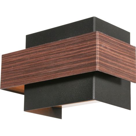 Steinhauer - wandleuchte - Muro - holz schwarz - metall - G9 -