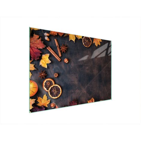 PLAQUE DE PROTECTION EN VERRE POUR POÊLE 70x52 FEUILLES (1/5)