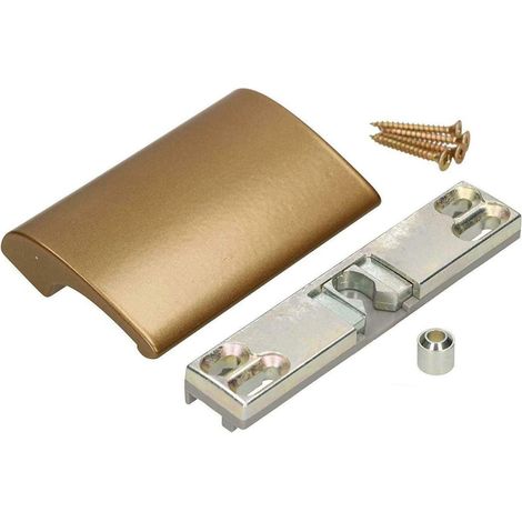 Poignée en métal BalK DE LUXE en aluminium, dorée + verrou (1/5)