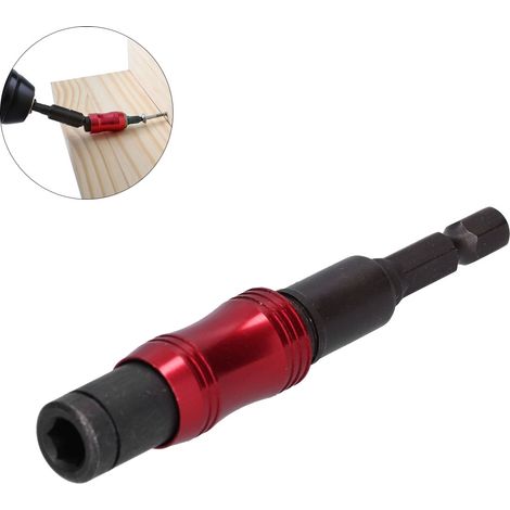 Tige d'extension hexagonale à verrouillage rapide pour perceuses et tournevis électriques, tige d'extension à changement rapide d'embout, tige d'extension universelle, rouge et noire. (1/5)