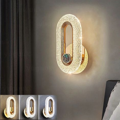 Applique murale LED à intensité variable, 3 couleurs, luminaire décoratif d'intérieur, idéal pour une chambre à coucher, un chevet ou un couloir (1/5)