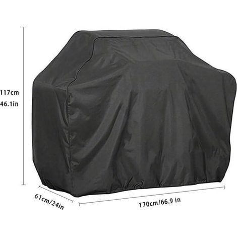 Barbecue cover - XL size 170x61x117 cm - Waterproof and dustproof - Made of Oxford fabric (1/5)