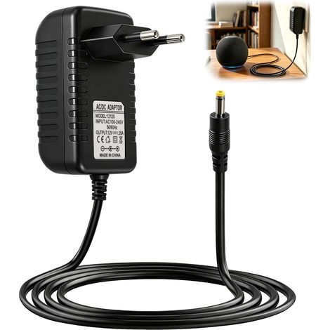 15W Chargeur pour Alexa Echo Show 5 1st 2nd Gen Dot 12V Adaptateur (1/5)