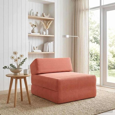 Sofá Cama Plegable Rojo Naranja 60 x 70 x 41 cm Tela