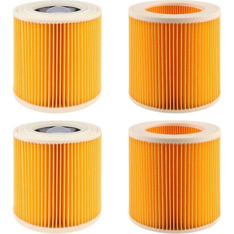 Lot 4 Filtres pour Kärcher WD2, WD3, WD3P, NT18, MV2, MV3 – Humides et Secs (1/5)