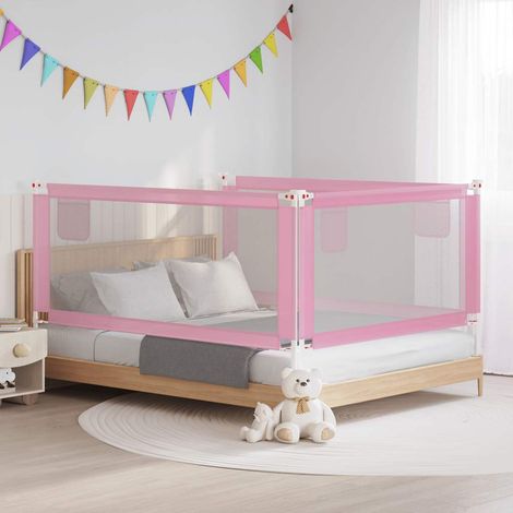 Kleinkind-Bettschutzgitter Rosa 190x25 cm Stoff (1/5)