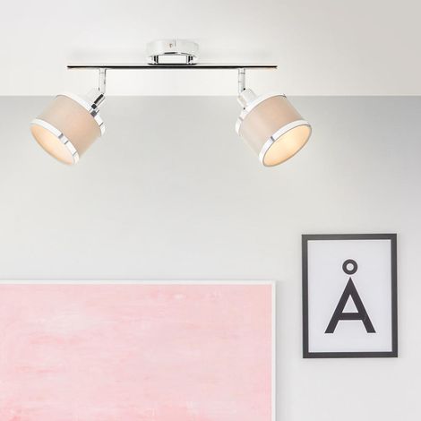 Brilliant Lampe Alexia Spotrohr 2flg chrom/grau Metall grau 2x D45, E14, 28 W (1/5)