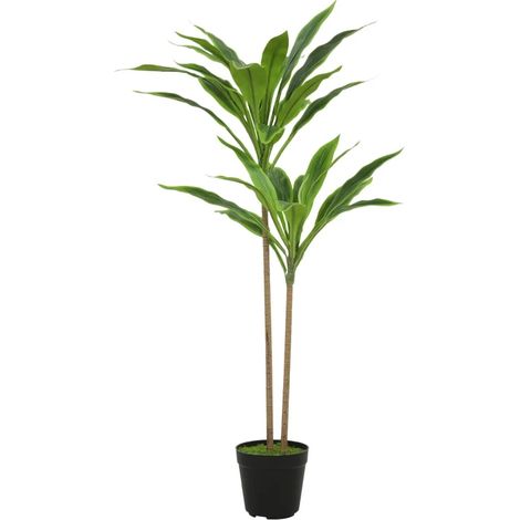 Albero artificiale Cordyline in vaso 90 cm con 29 foglie realistiche (1/4)