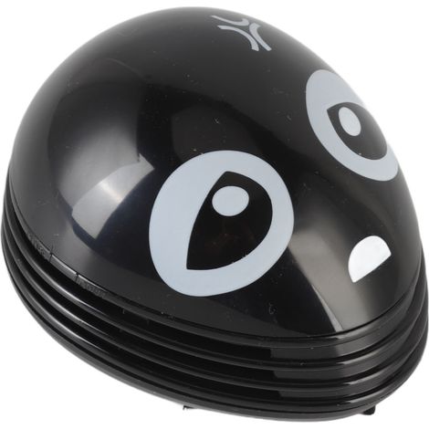 Balai de table mini cartoon portable noir, aspirateur poussière bureau pour maison et bureau, nettoyant compact (1/5)