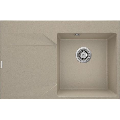 deante ZQJ711L Fregadero de granito de 1 cubeta con escurridor - izquierda