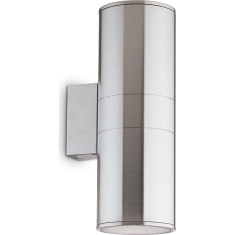 Ideal Lux Gun - 2 Licht Außen groß oben unten Wandleuchte Aluminium, Kitt IP54, E27 (1/2)