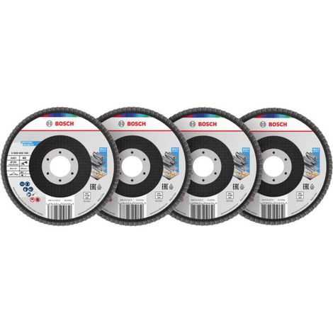 Bosch Set de disques abrasifs à lamelles, 125 mm, T27 (1/4)