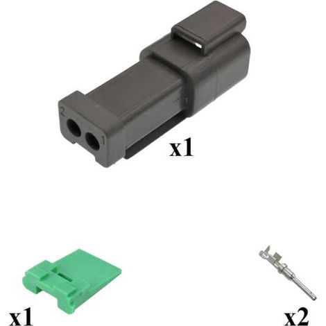 Kit connettore serie DT porta maschio 2 vie E003