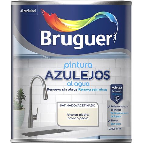 Peinture carrelage à l'eau pour pierre blanche satinée 750 ml