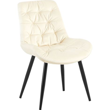 Esszimmerstuhl Rossford Samt creme