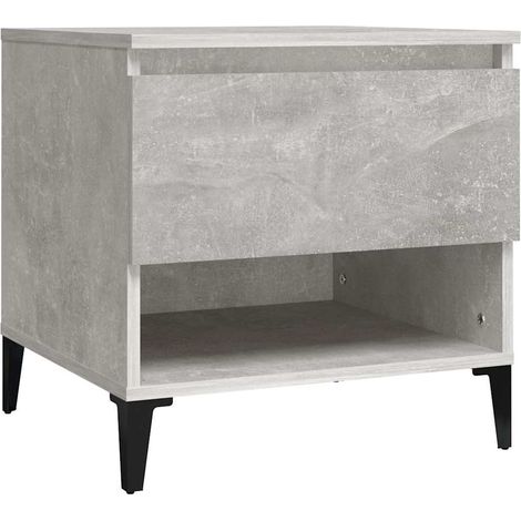 Maison Exclusive - Beistelltisch Betongrau 50x46x50 cm Holzwerkst (1/5)