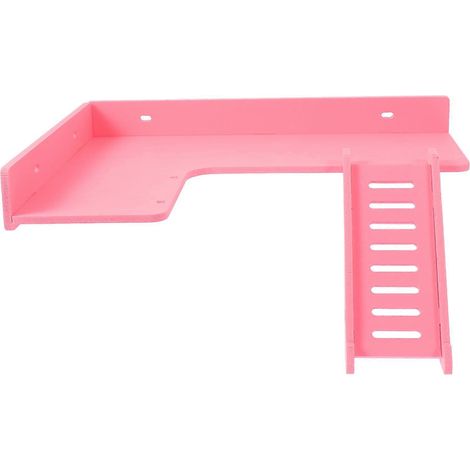 1 plateforme de jeu/échelle en bois en forme de L pour cage à hamster (1/5)
