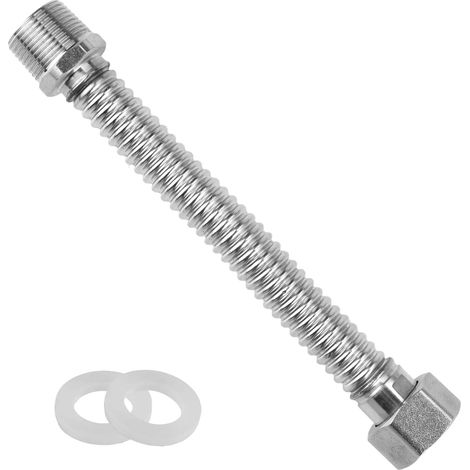 Tuyau Flexible Ondule en Acier Inoxydable de 3/4", Extensible Tuyau Ondulé (1/5)