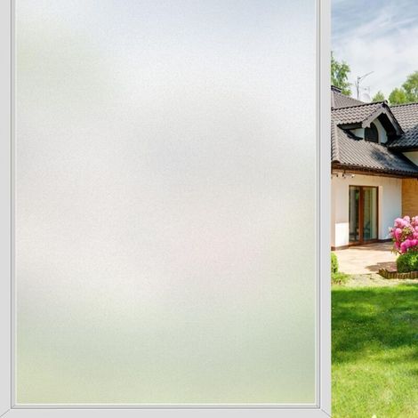 Film Fenêtre Anti Regard 90 200cm,Film Occultant Dépoli,Film Opaque Vitrage Thermique,Convient La Cuisine De Salle Bain Chambre du Bureau, Extra Large (1/5)