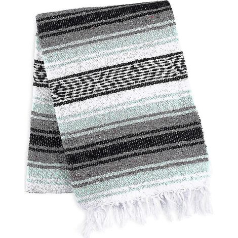 Handgewebte mexikanische Decke im Serape-Stil, ideal für Strand, Camping, Picknicks und Outdoor-Aktivitäten (Boho-Stil) – 150 cm x 200 cm – A